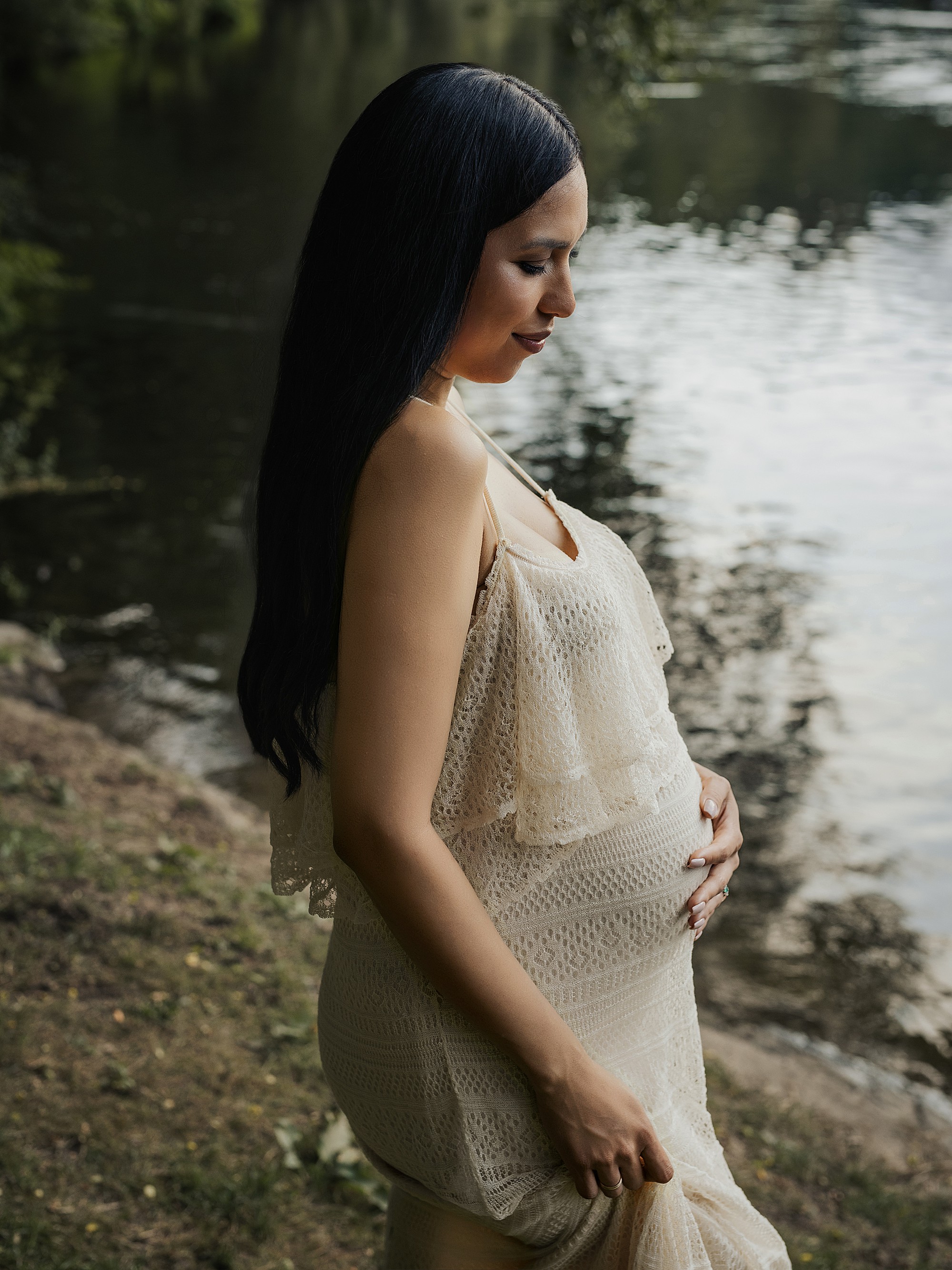 Sesión de fotos embarazo exterior