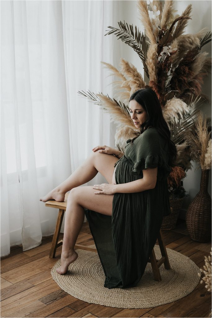 fotografia de embarazo en estudio Santiago de Compostela