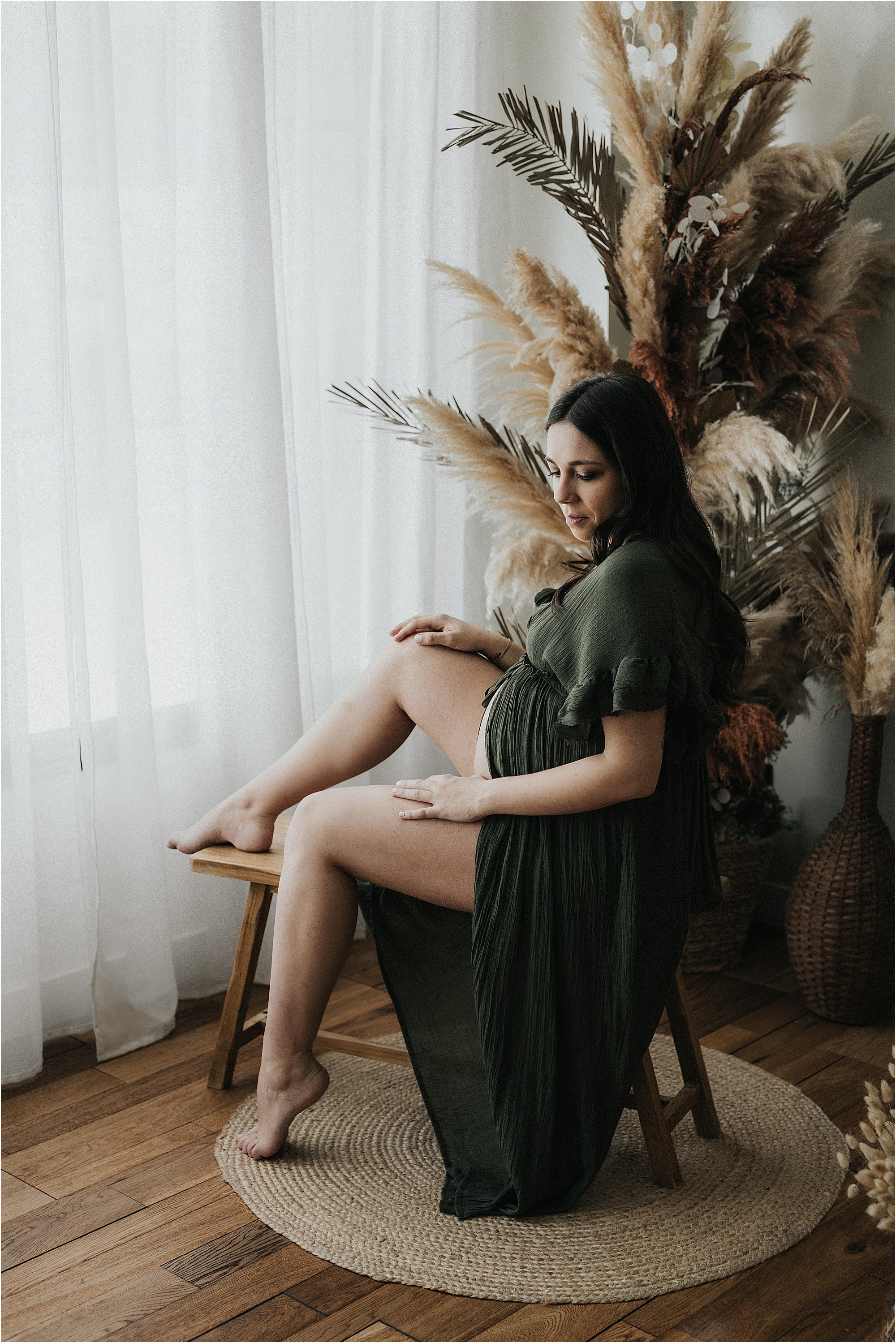 fotografia de embarazo en estudio Santiago de Compostela