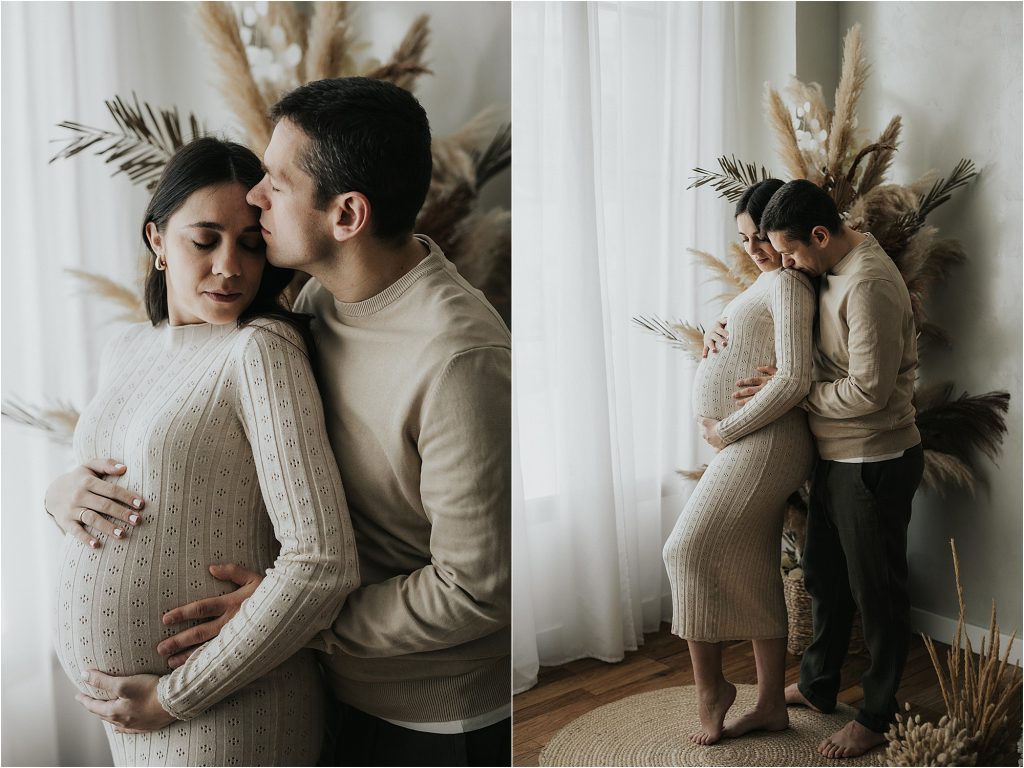 reportaje de embarazo en estudio